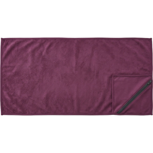 Latce Suede Microfiber Sports Towel 80 x 35 cm Plum Pocket - Product view